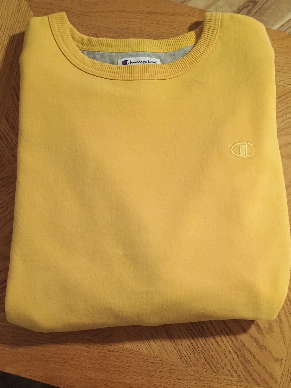 CHAMPION BOLD YELLOW  🟡  SZ XL PULLOVER SWEATSHIRT